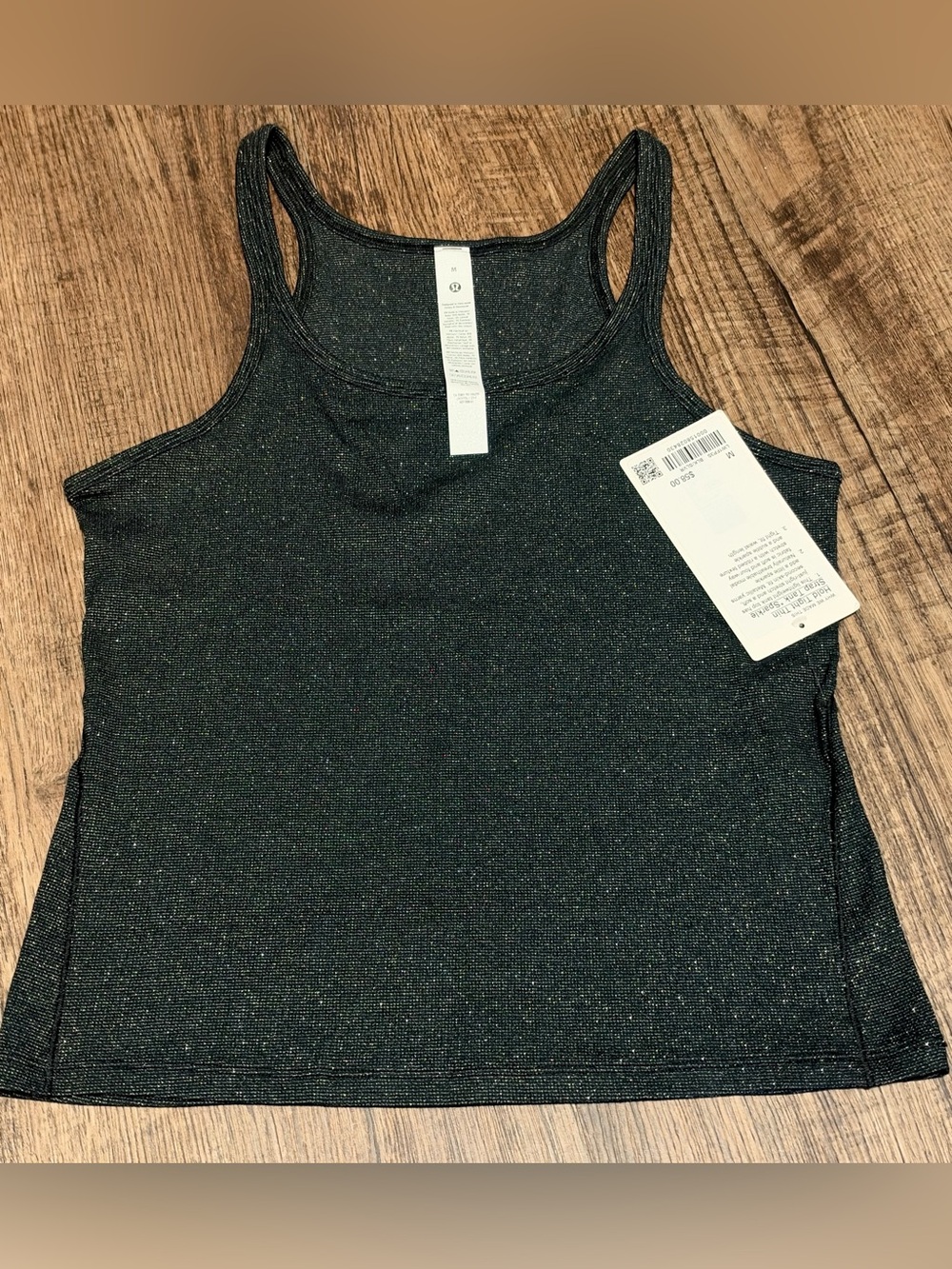 Lululemon Hold Tight Thin Strap Tank *Sparkle - Black & Silver
